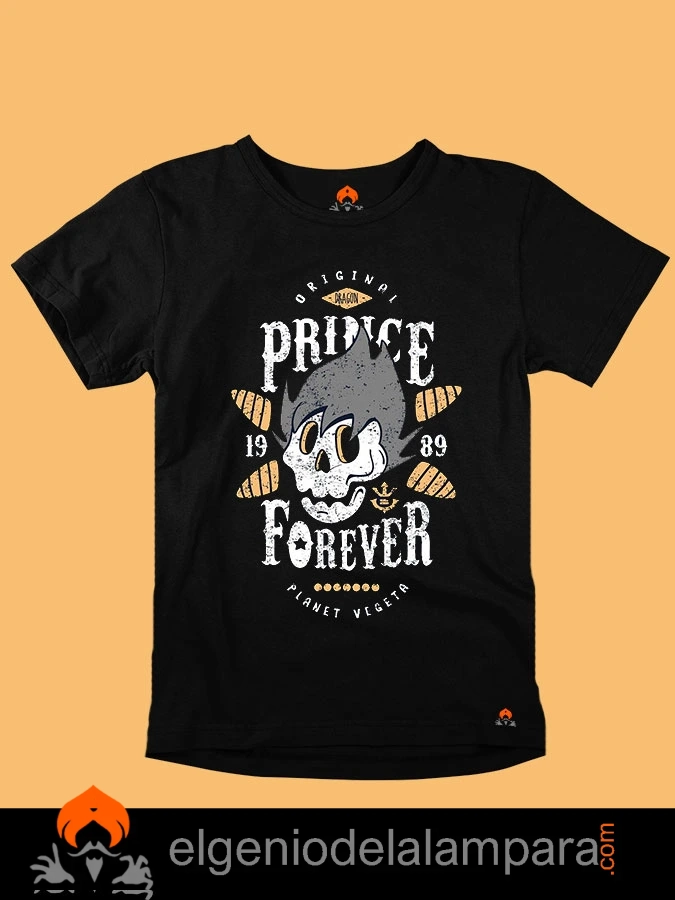 Camiseta calavera príncipe saiyan