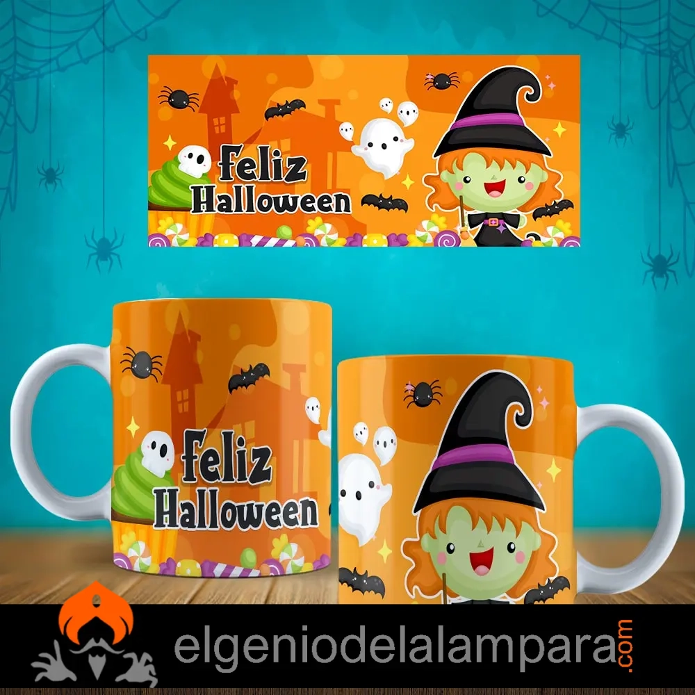 taza feliz Halloween bruja 2