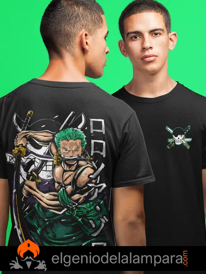 camiseta zoro emblema modelo