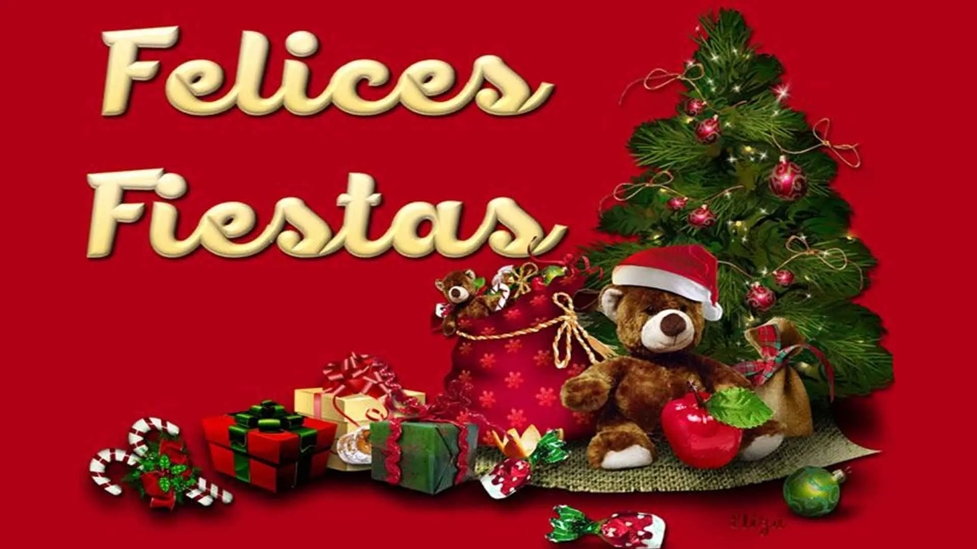 tarjeta regalo felices fiestas