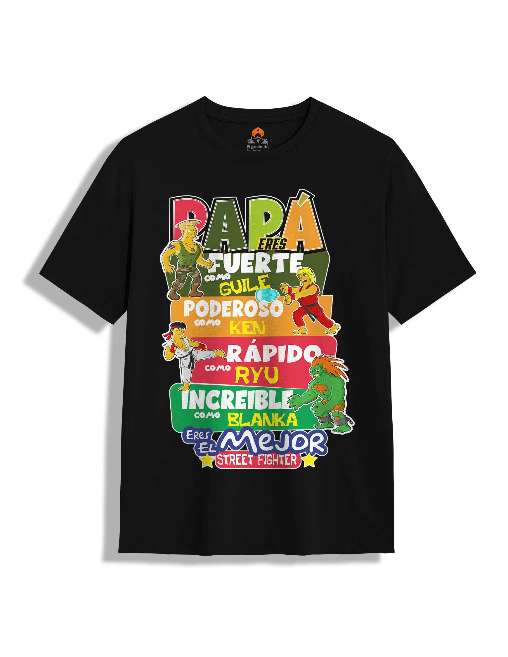 Camiseta día del padre Street Fighter negra