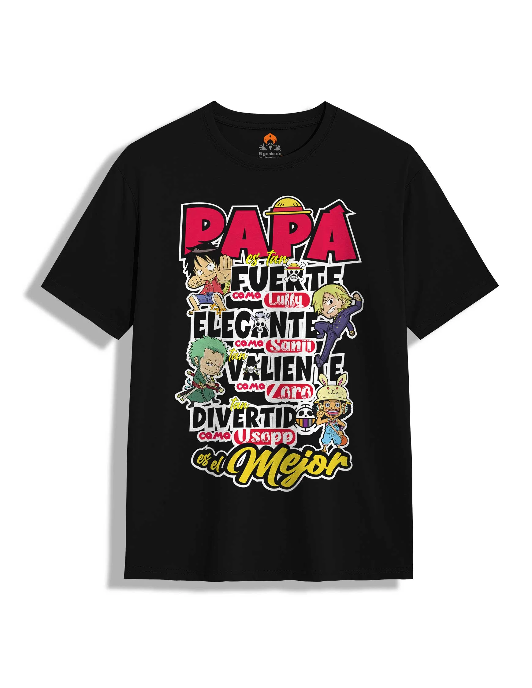 Camiseta día del padre One Piece negra