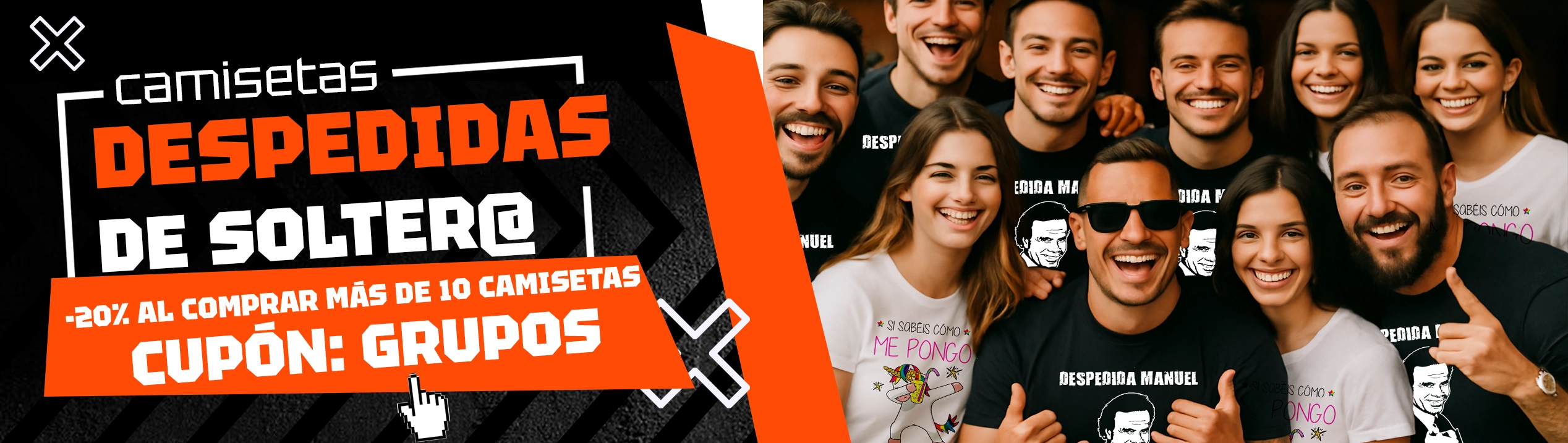 banner de camisetas para despedidas de soltera y soltero pc