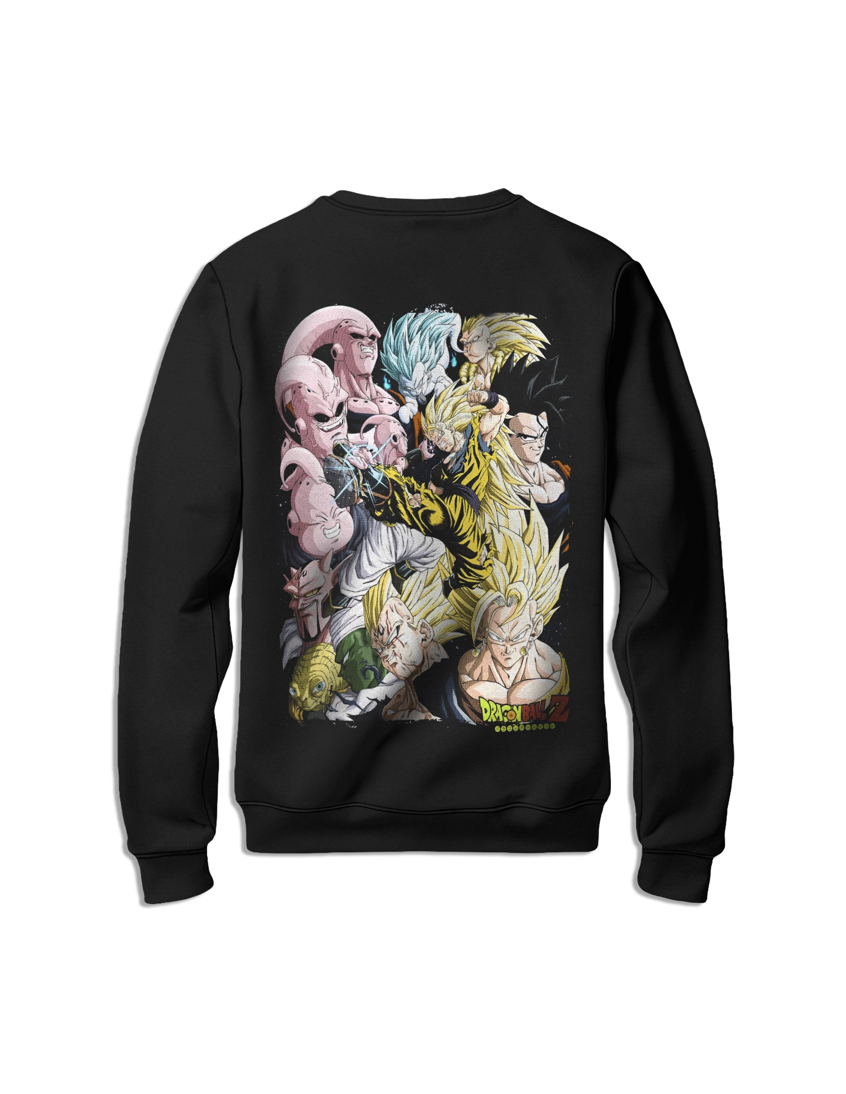 Sudadera Dragon Ball Z Saga Boo sin capucha diseño detras
