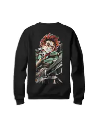 Sudadera Kimetsu no Yaiba Tanjirō attack sin capucha