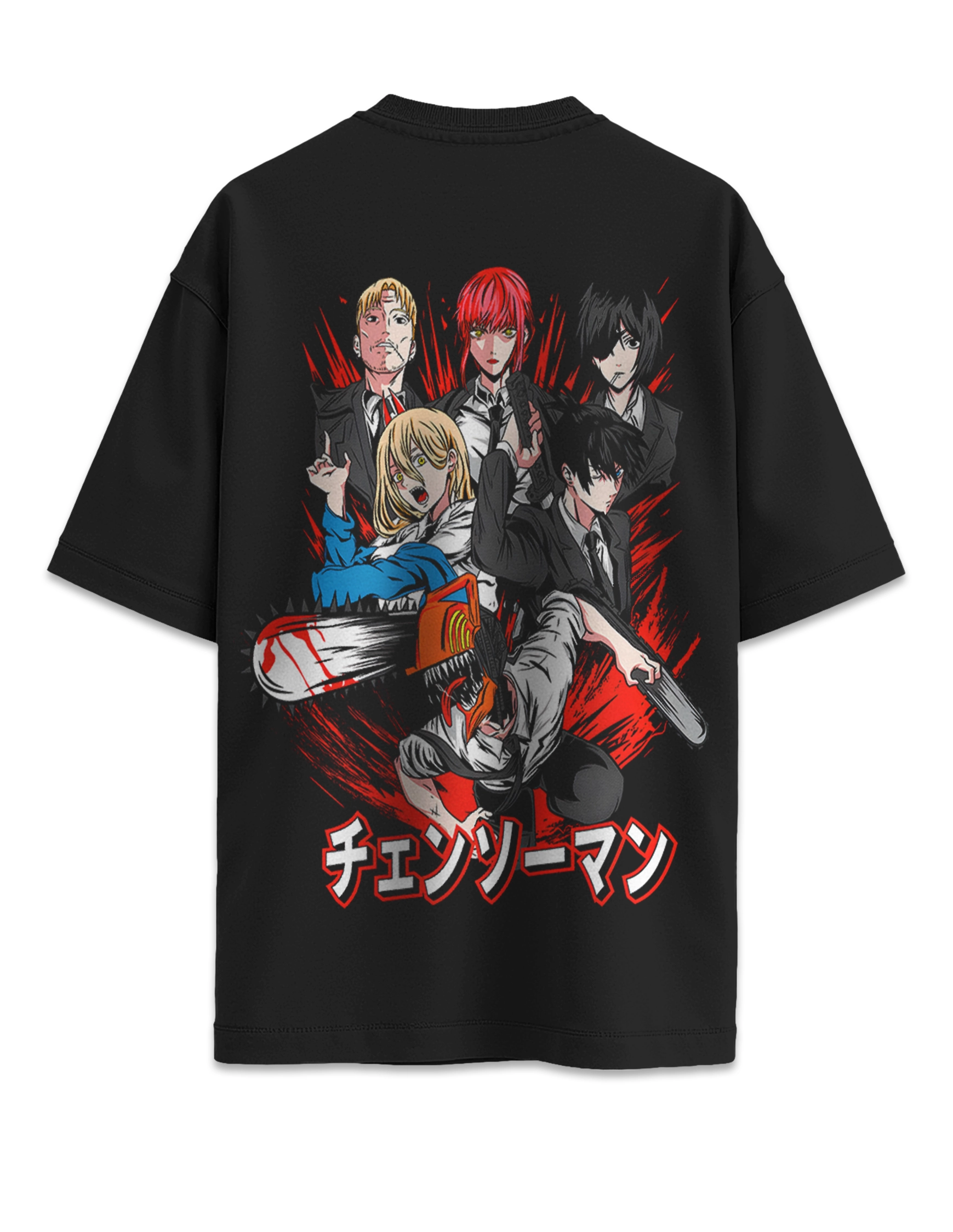 Camiseta oversize Chainsaw Man Design 10