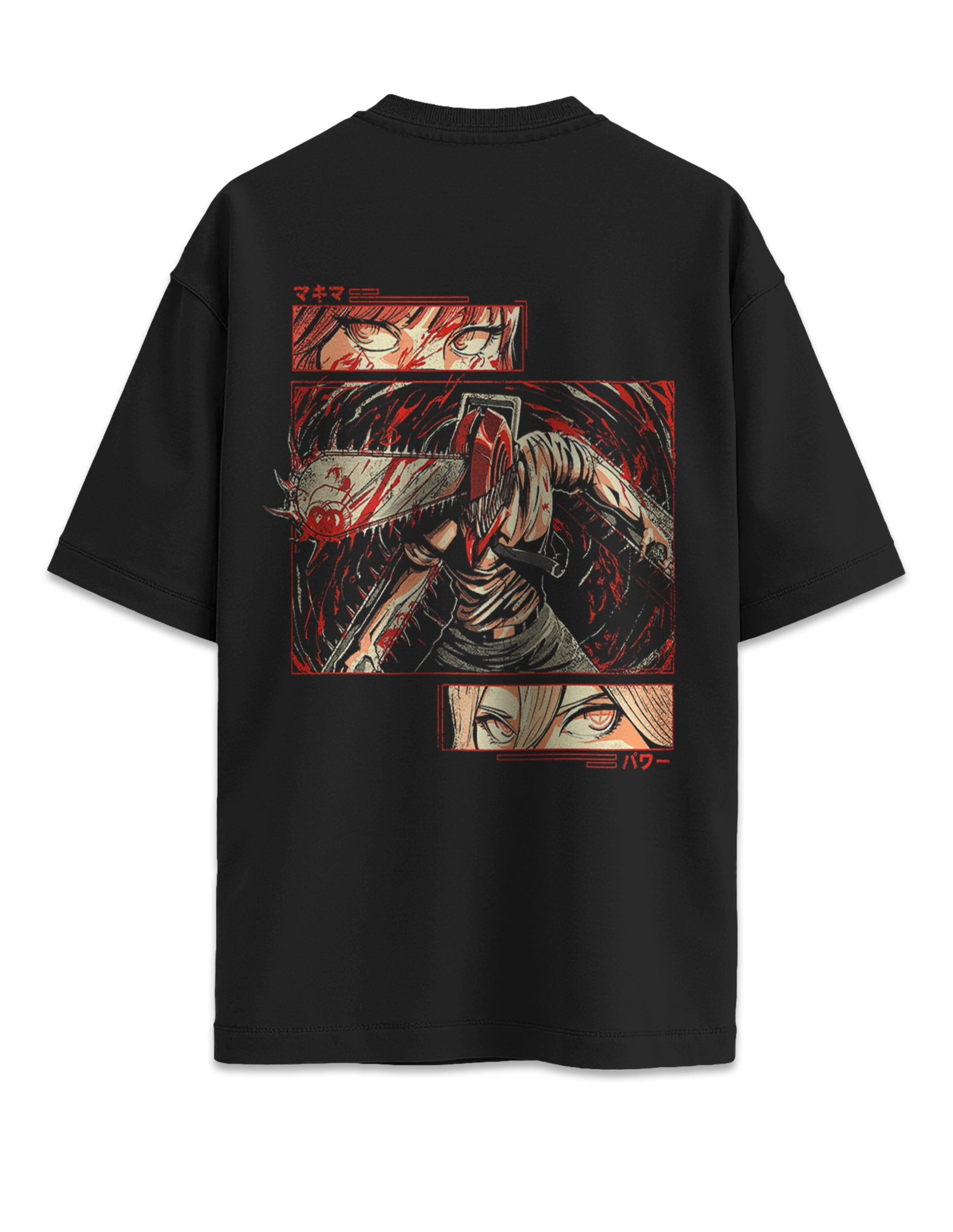 Camiseta oversize Chainsaw Man Design 13