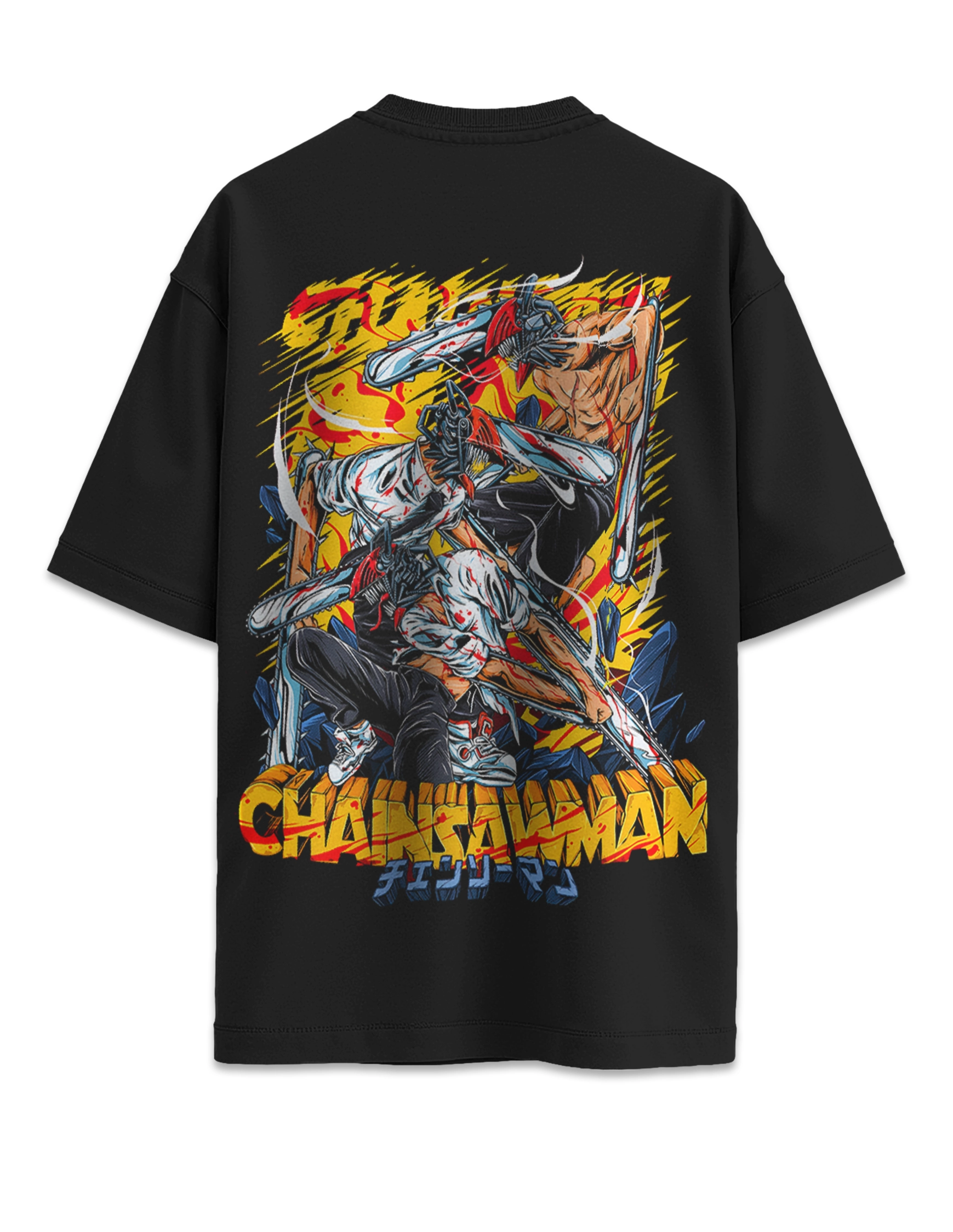 Camiseta oversize Chainsaw Man Design 9