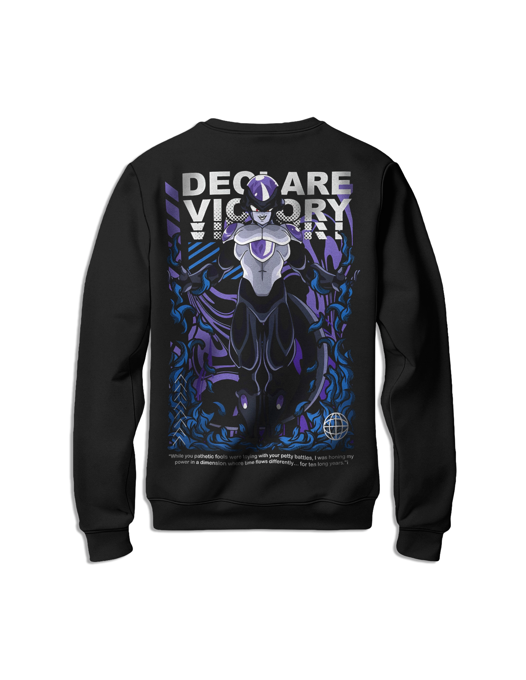 Sudadera Dragon Ball Super Black Freezer sin capucha detras