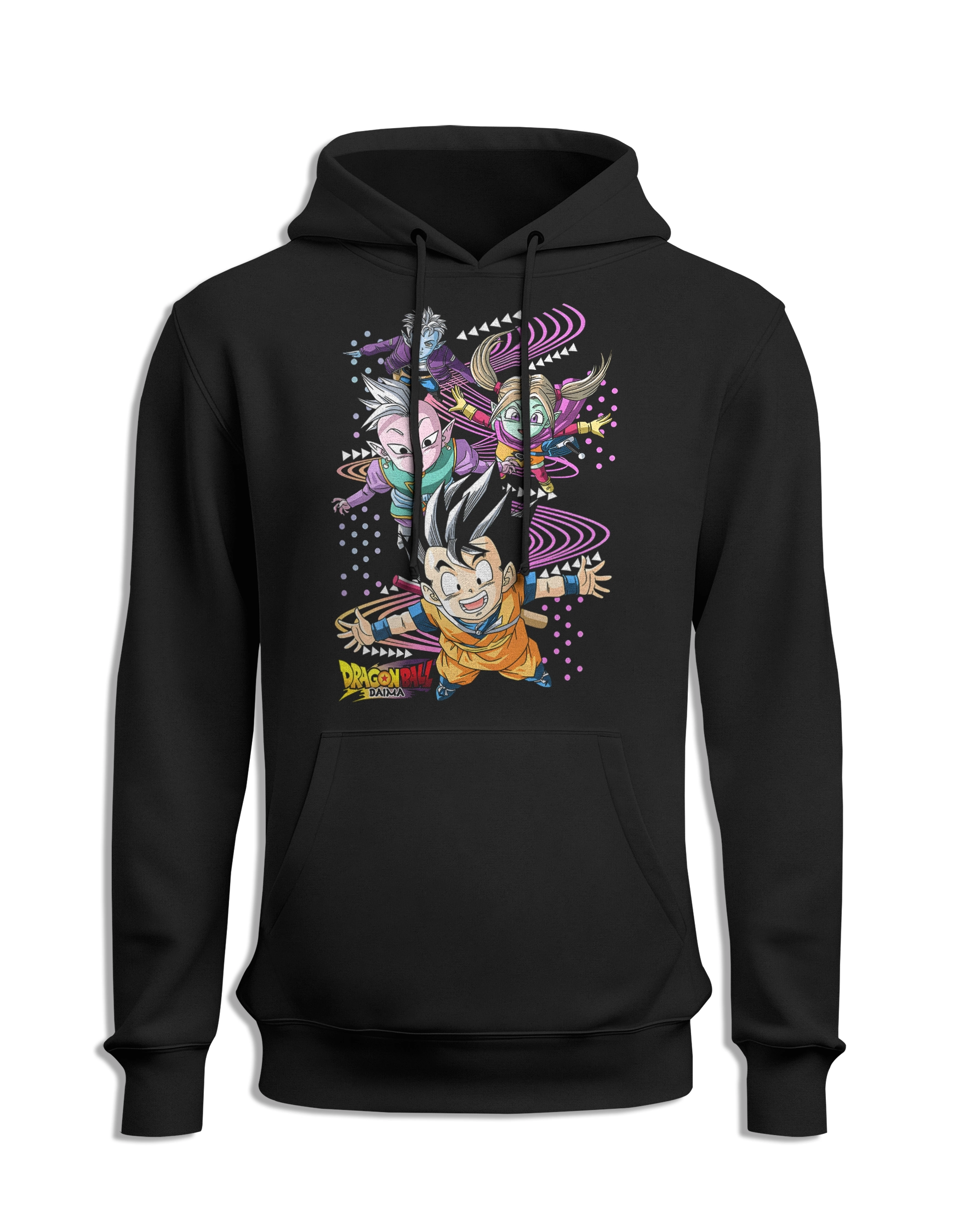 Sudadera Dragon Ball Daima en el reino demoniaco capucha delante