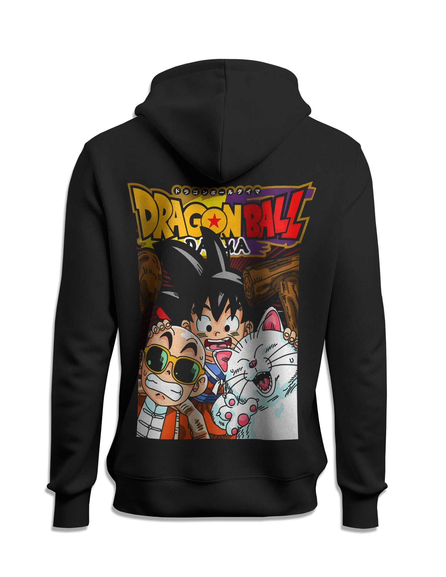 Sudadera Dragon Ball Daima pequeños amigos capucha detras