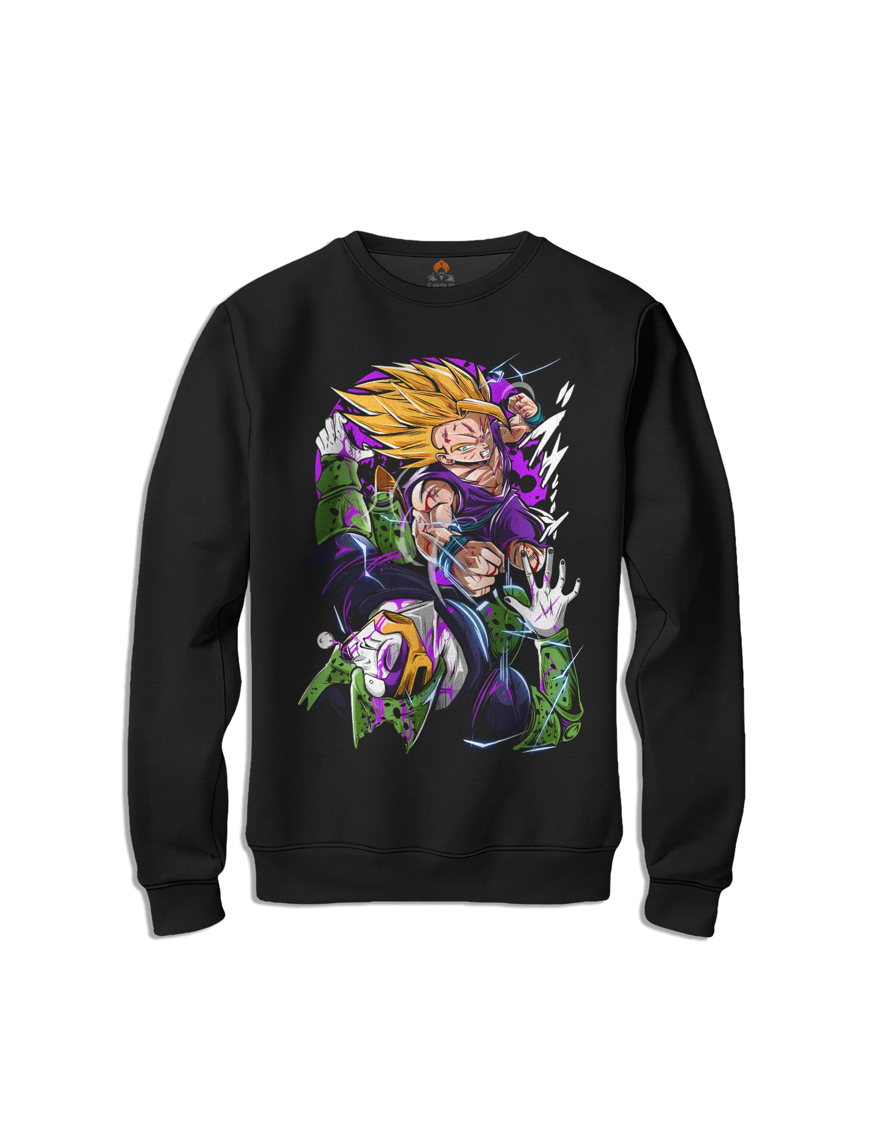 Sudadera Dragon Ball Gohan VS Cell sin capucha delante