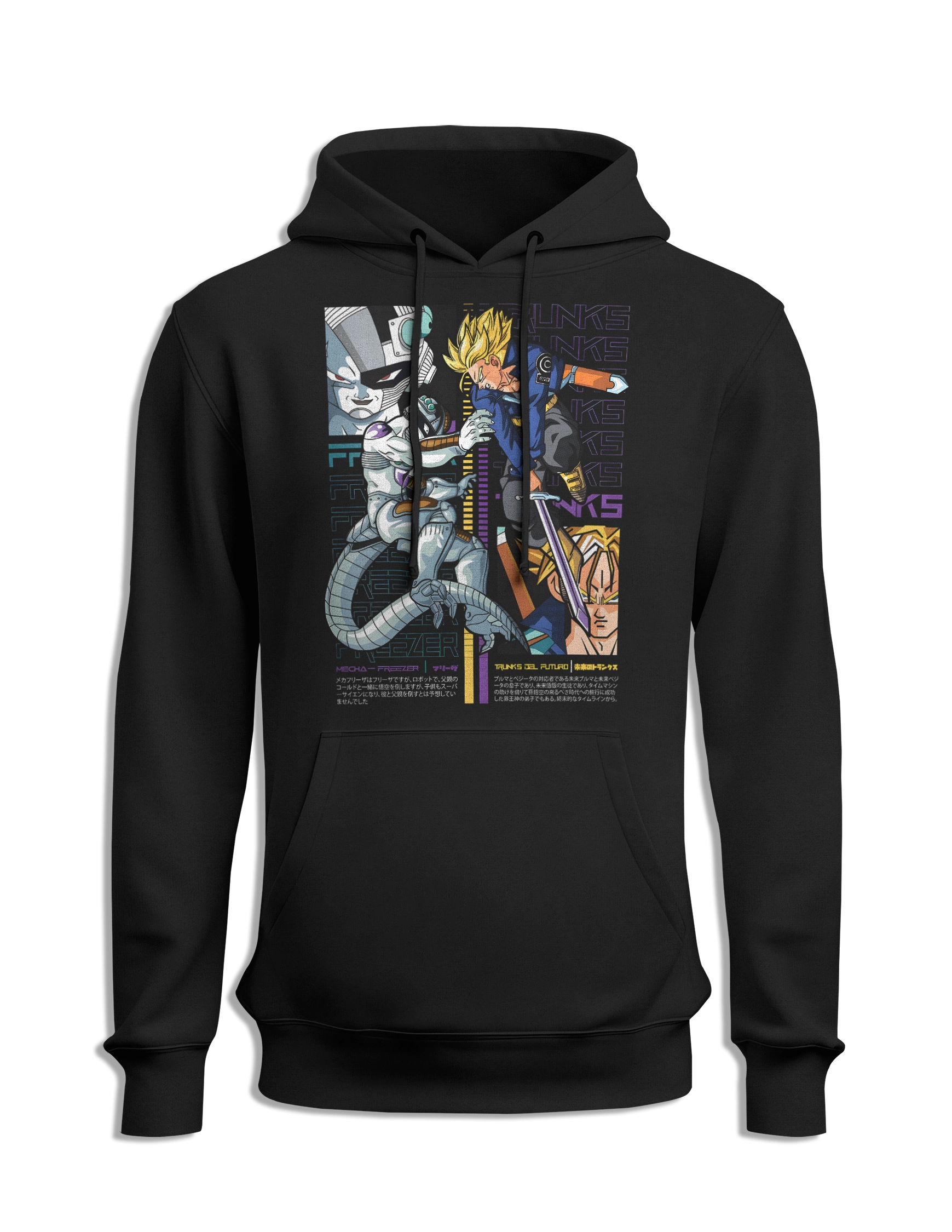 Sudadera Dragon Ball Trunks destruction delante capucha