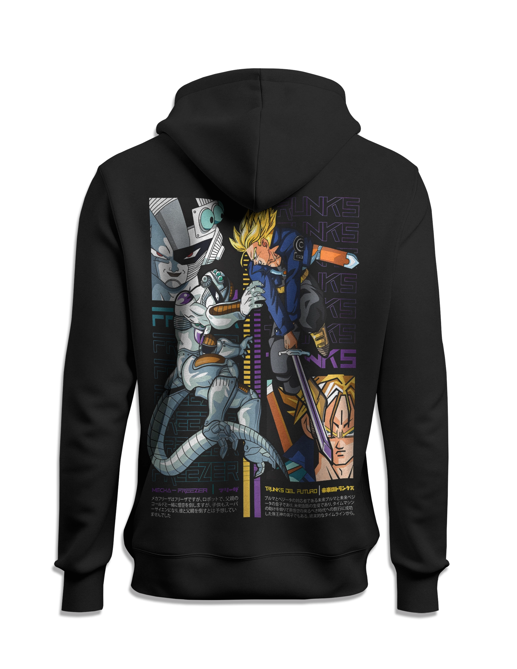 Sudadera Dragon Ball Trunks destruction capucha detras