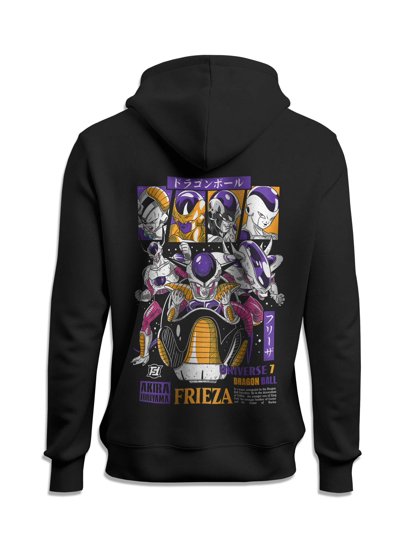 Sudadera Dragon Ball Frieza capucha detras