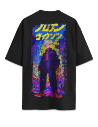 Camiseta oversized Jujutsu kaisen design