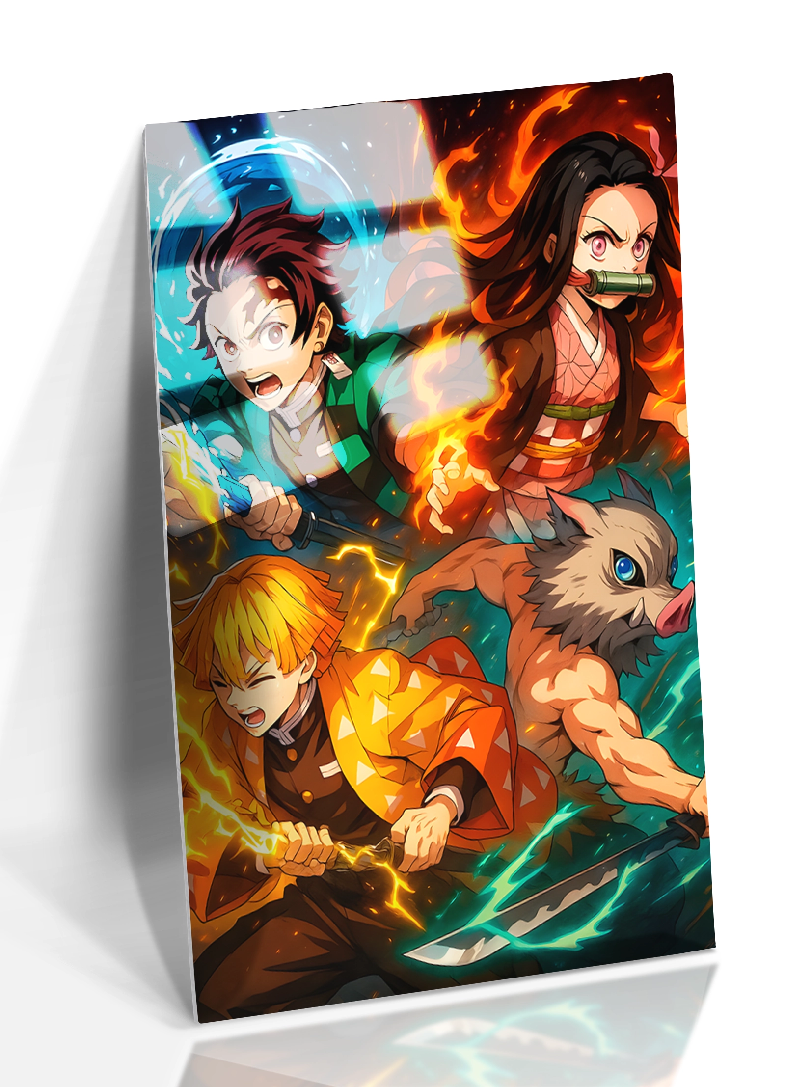 Cuadro panel aluminio brillo Kimetsu no Yaiba