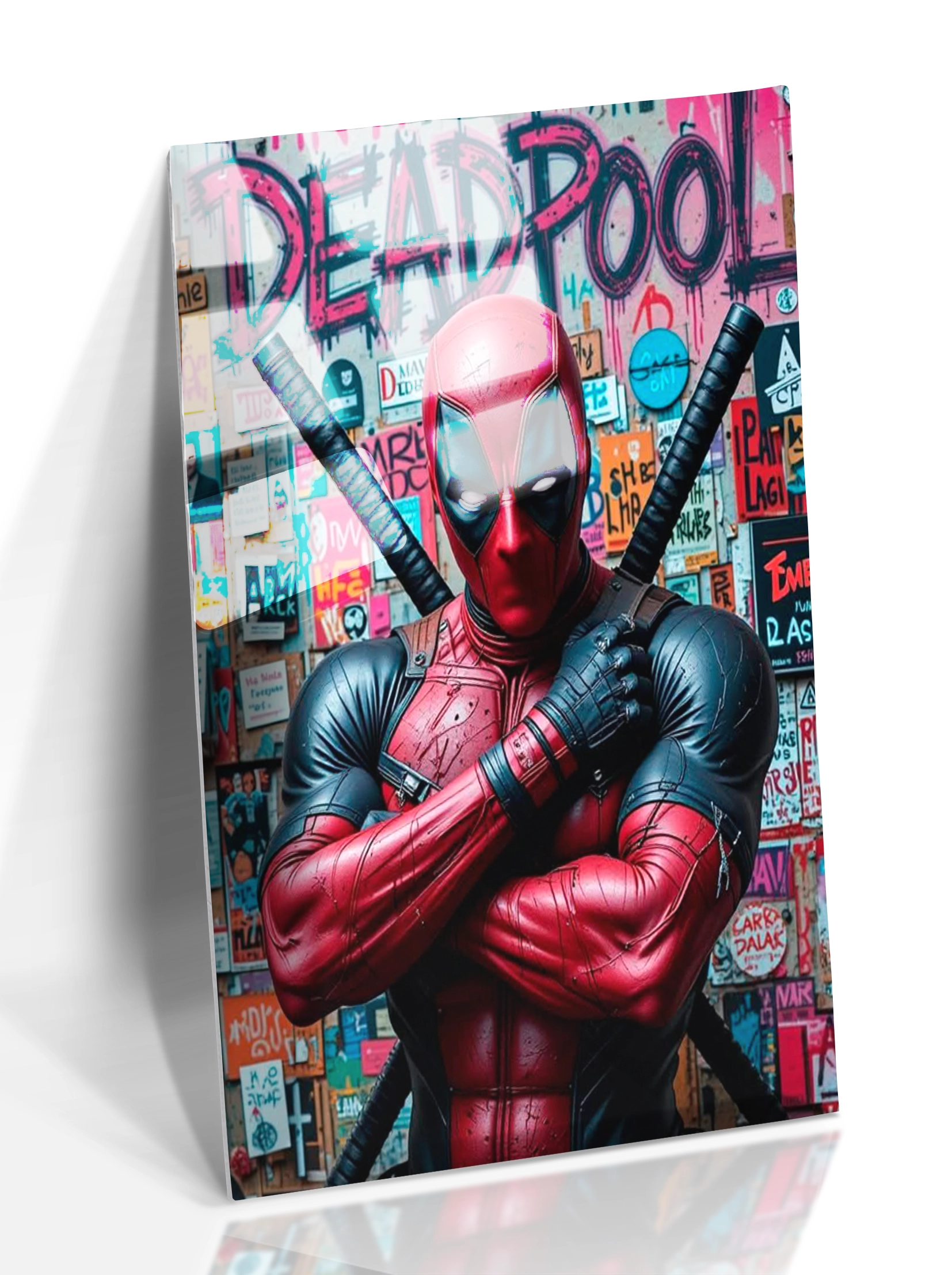 Cuadro panel aluminio brillo Deadpool