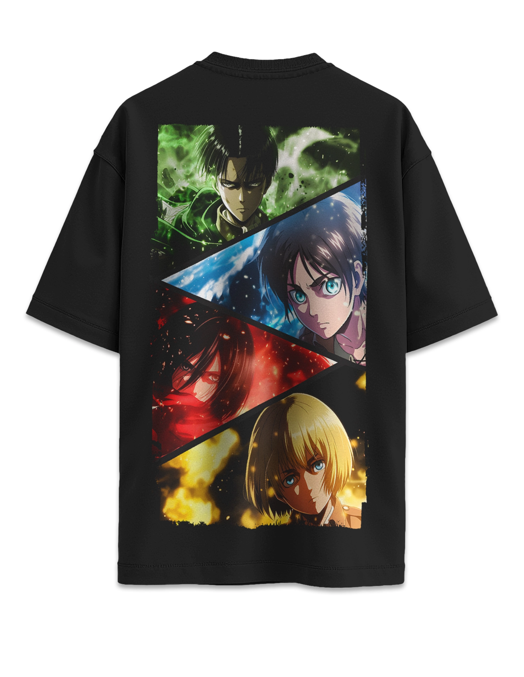 Camiseta oversize Attack on titan equipo de exploración