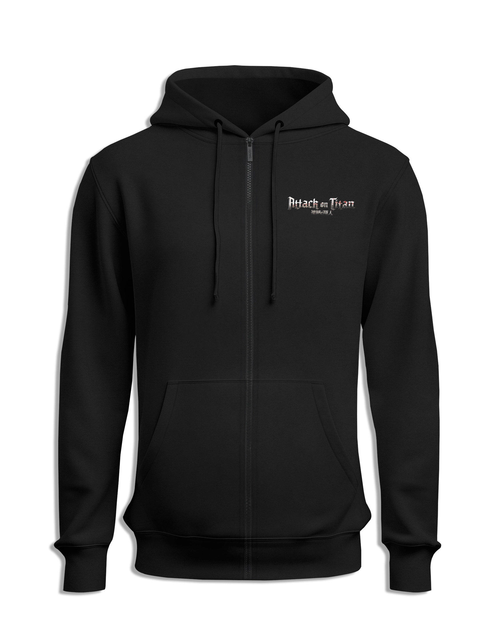 sudadera ataque a los titanes equipo de exploración logo cremallera