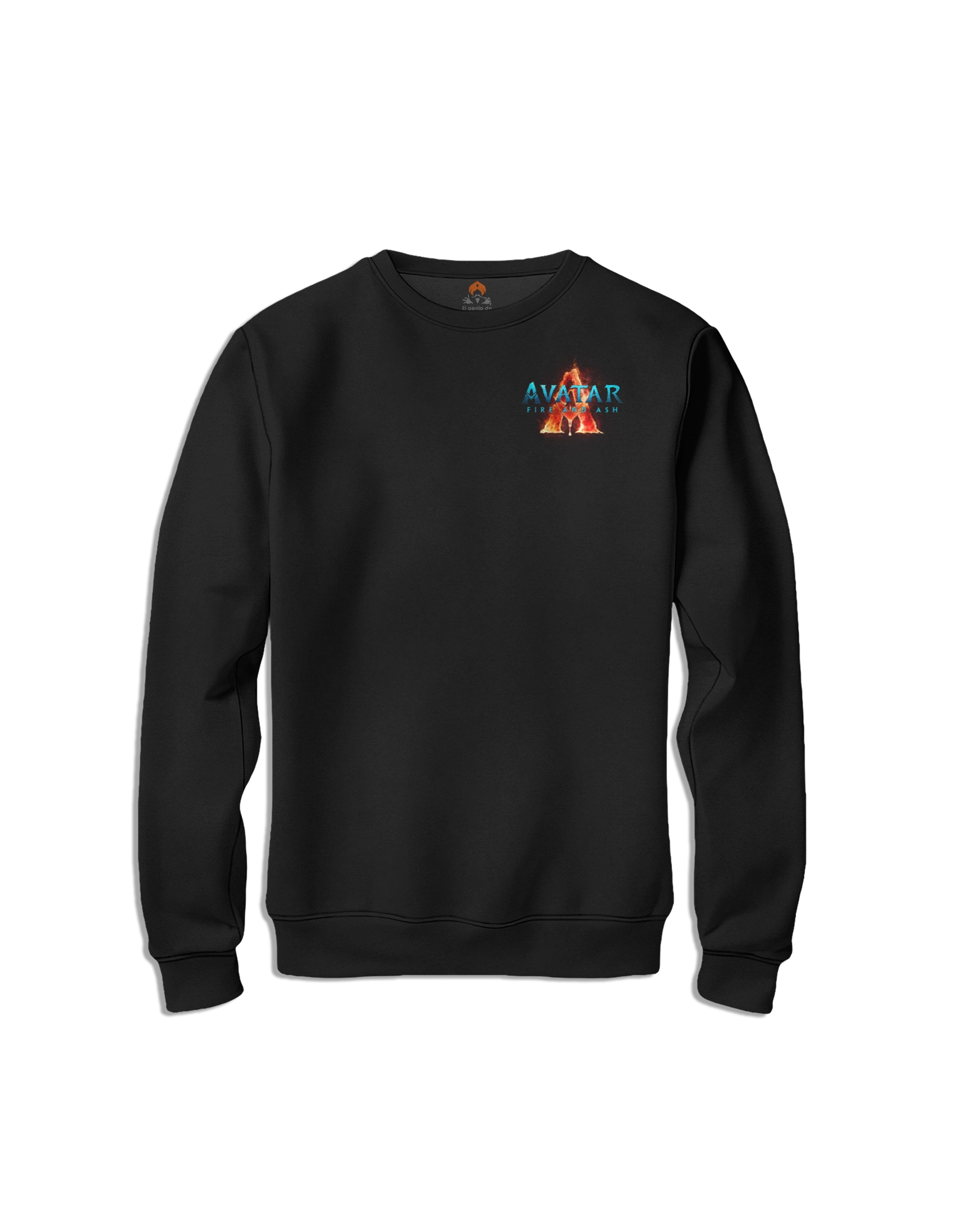 sudadera avatar fuego y ceniza sin capucha delante