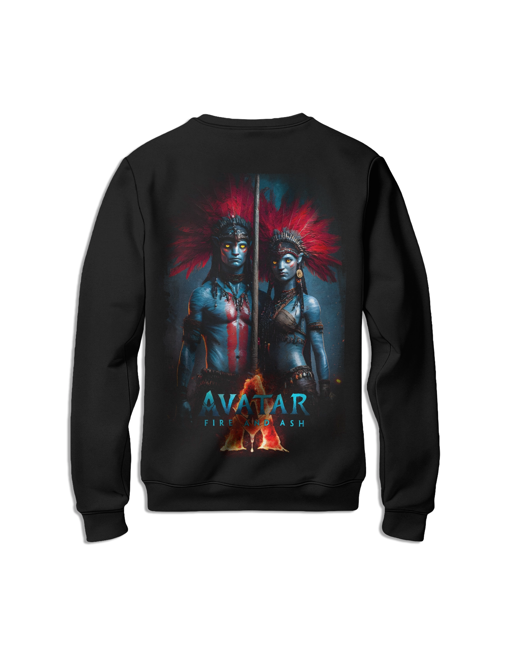 sudadera avatar fuego y ceniza detras sin capucha