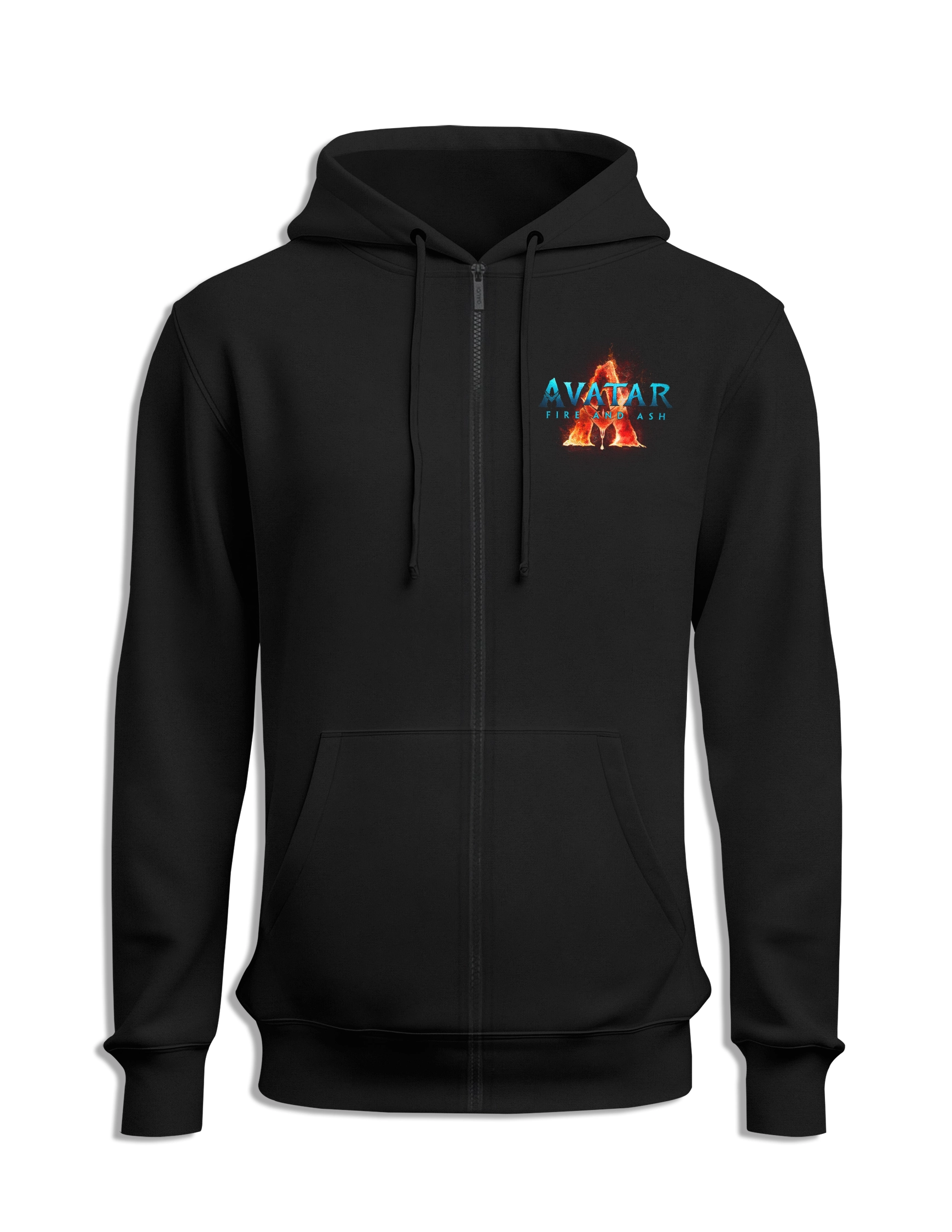 sudadera avatar fuego y ceniza delante capucha y cremallera