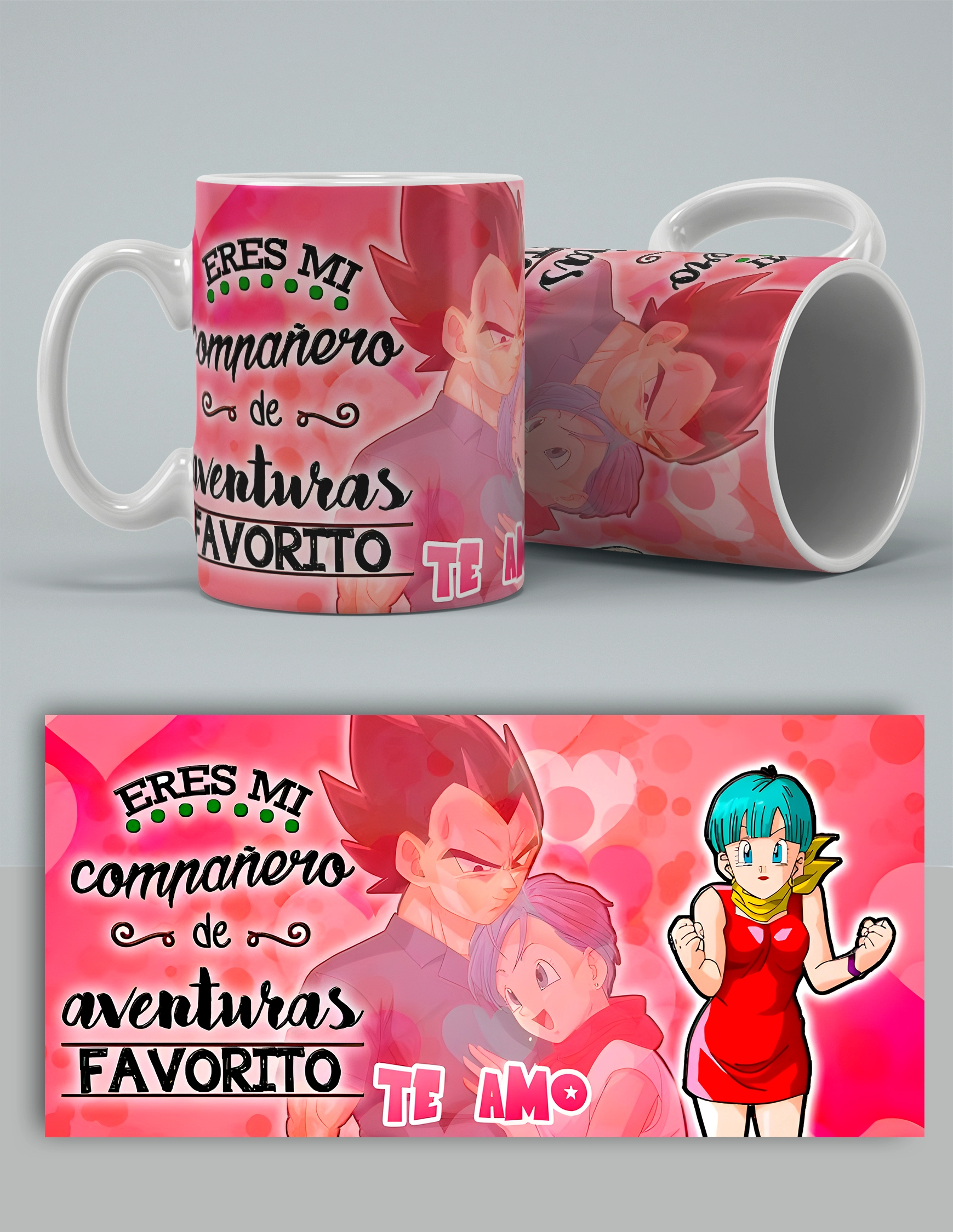 Taza Dragon Ball eres mi compañero de aventuras favorito