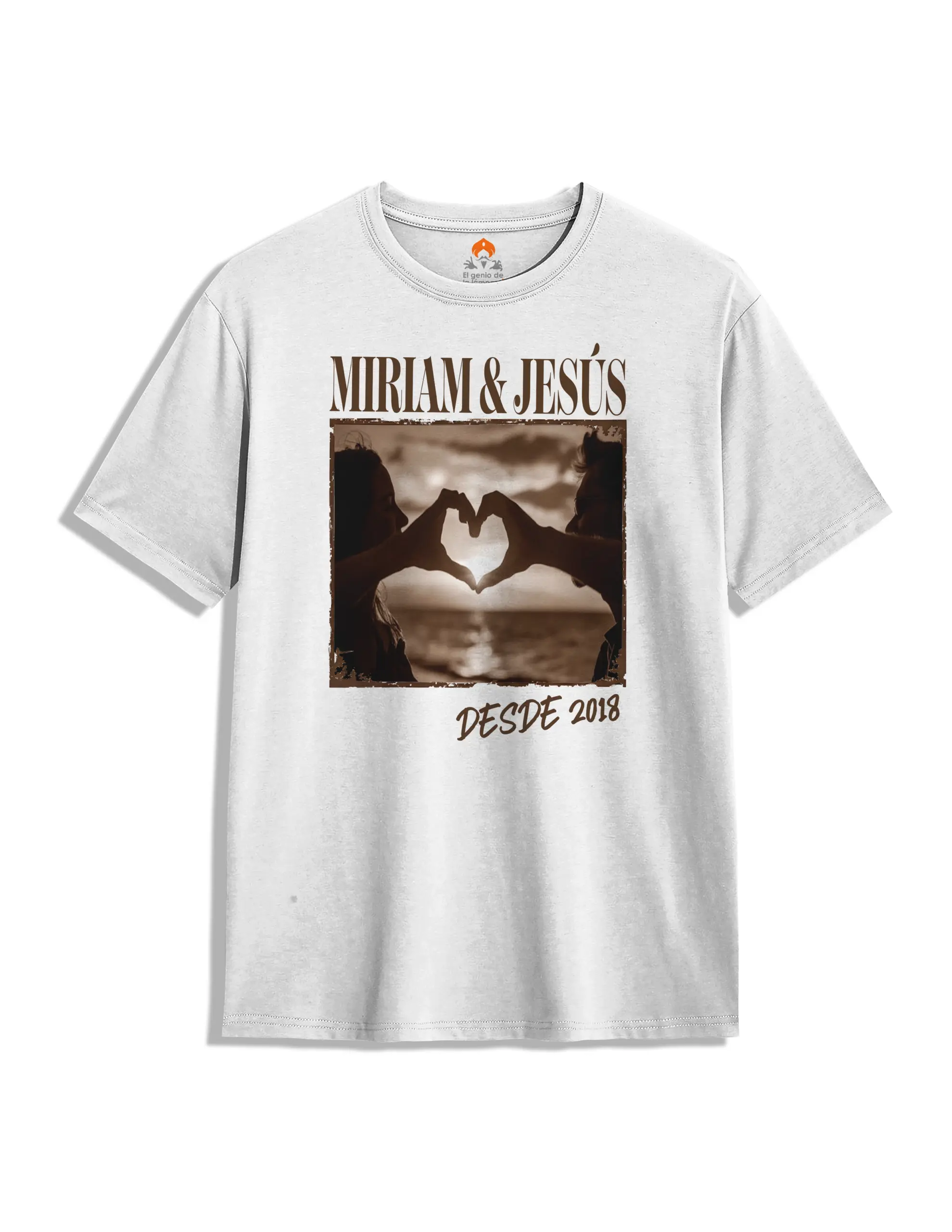 Camiseta San Valentín personalizada foto y nombres