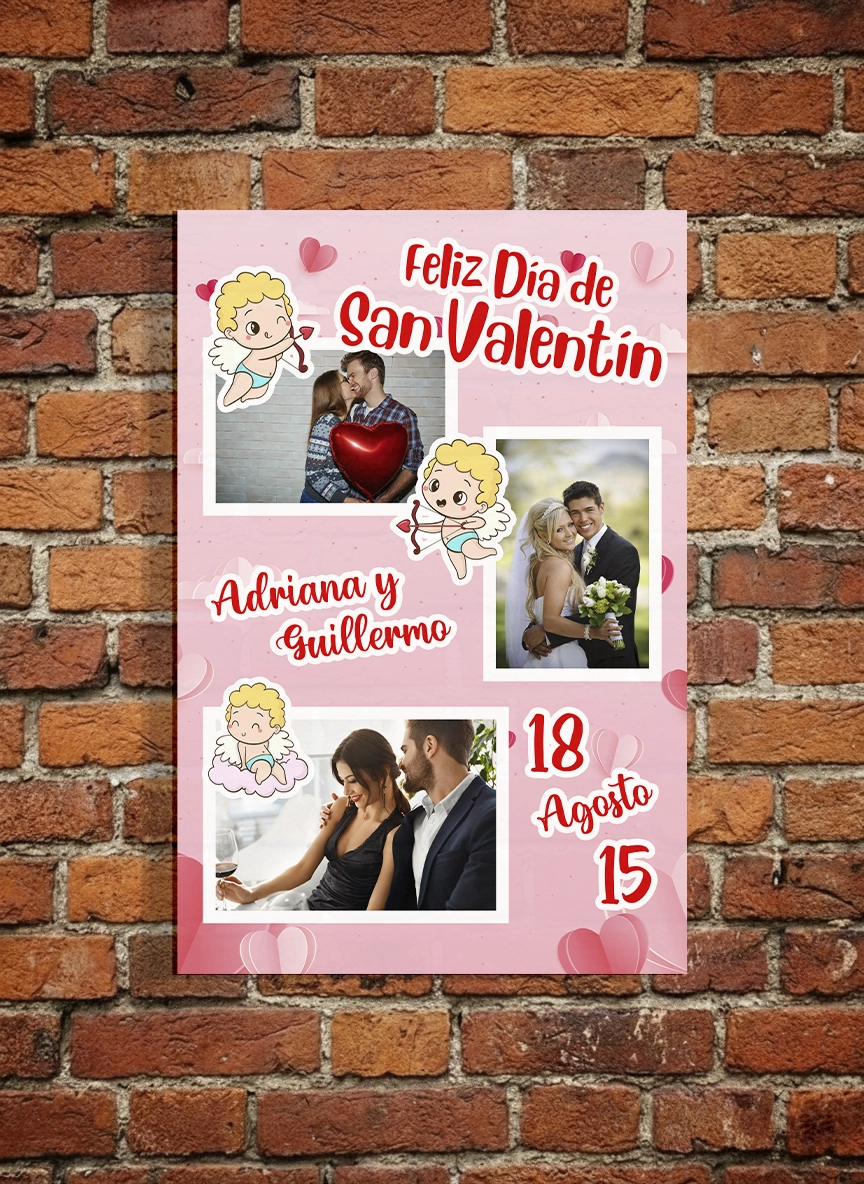 Cuadro San Valentín personalizado diseño 1
