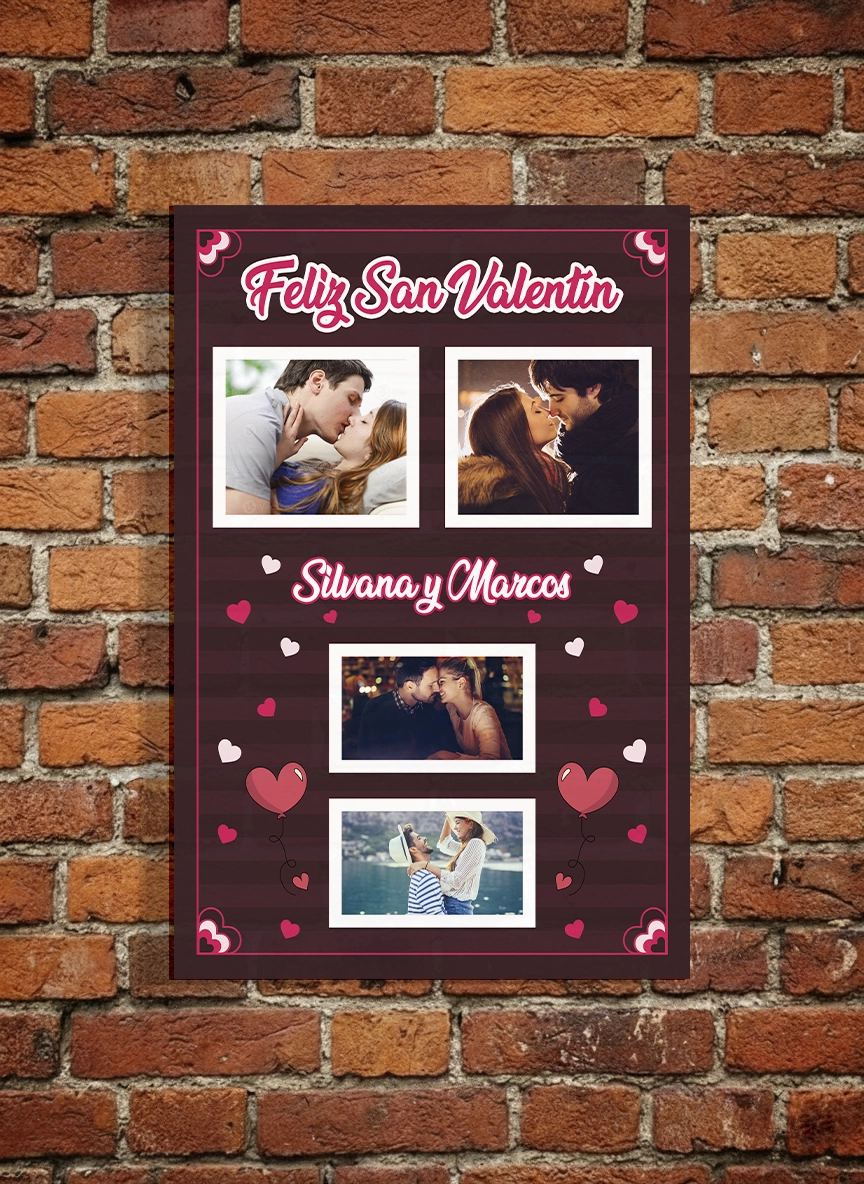 Cuadro San Valentín personalizado diseño 4