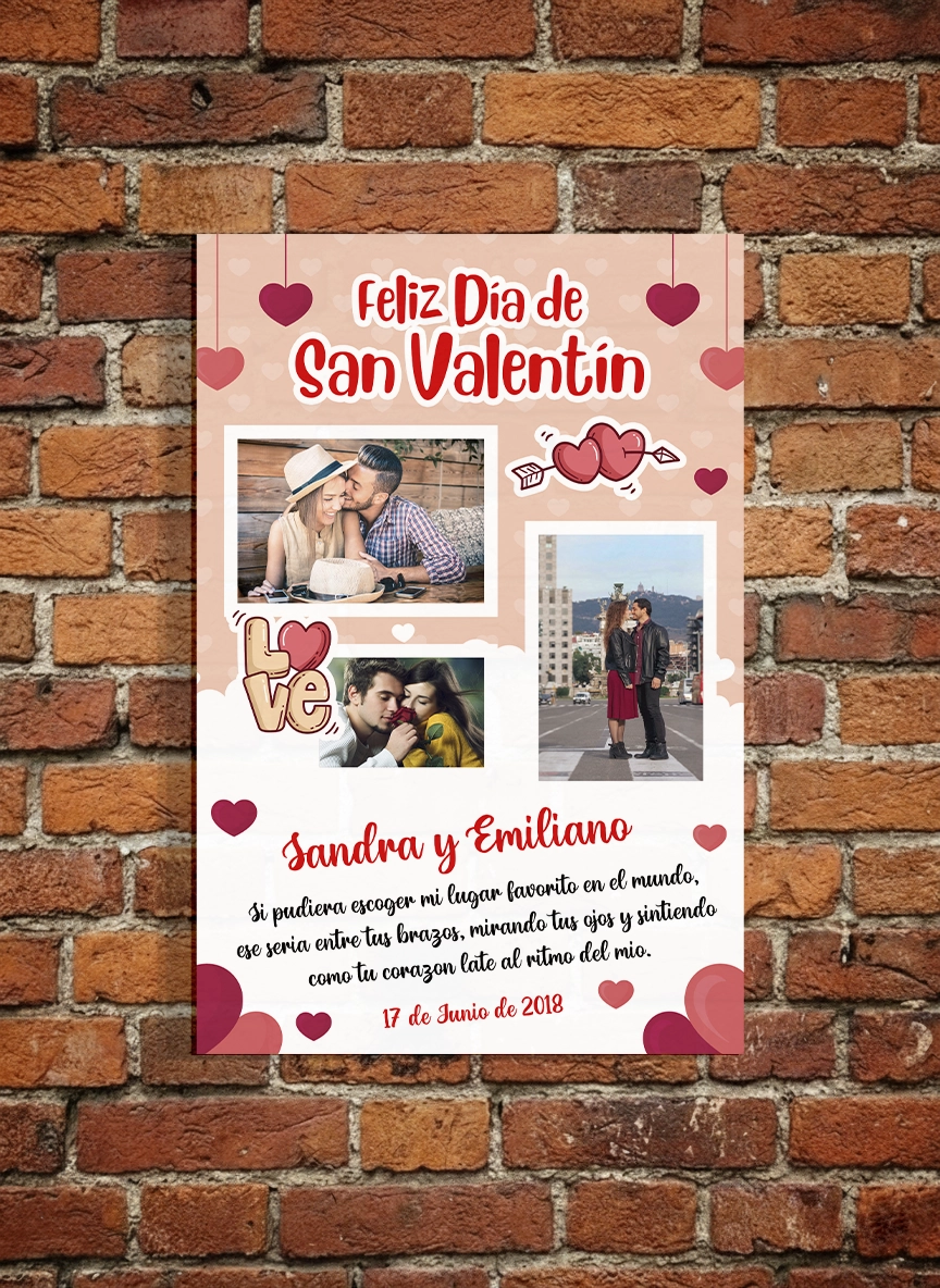 Cuadro San Valentín personalizado diseño 6