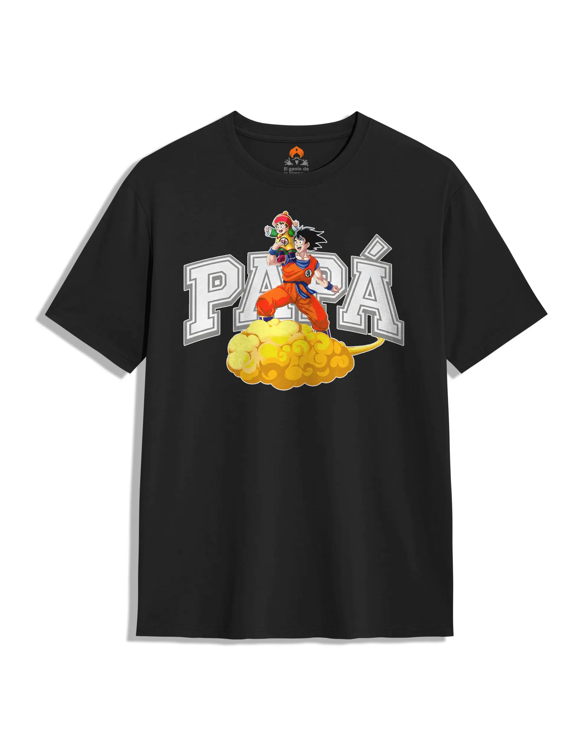 Camiseta día del padre Son Goku y Gohan negra