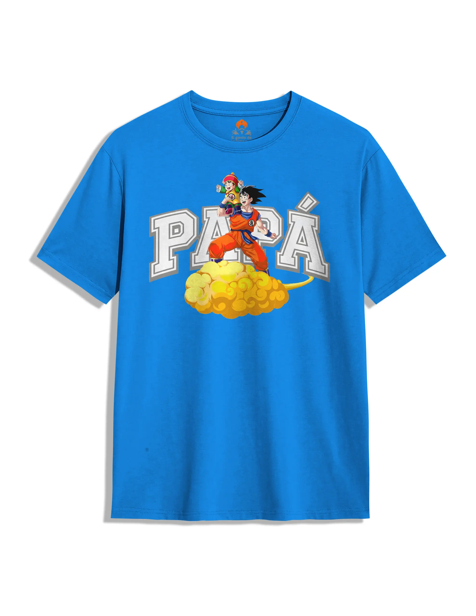 Camiseta día del padre Son Goku y Gohan turquesa