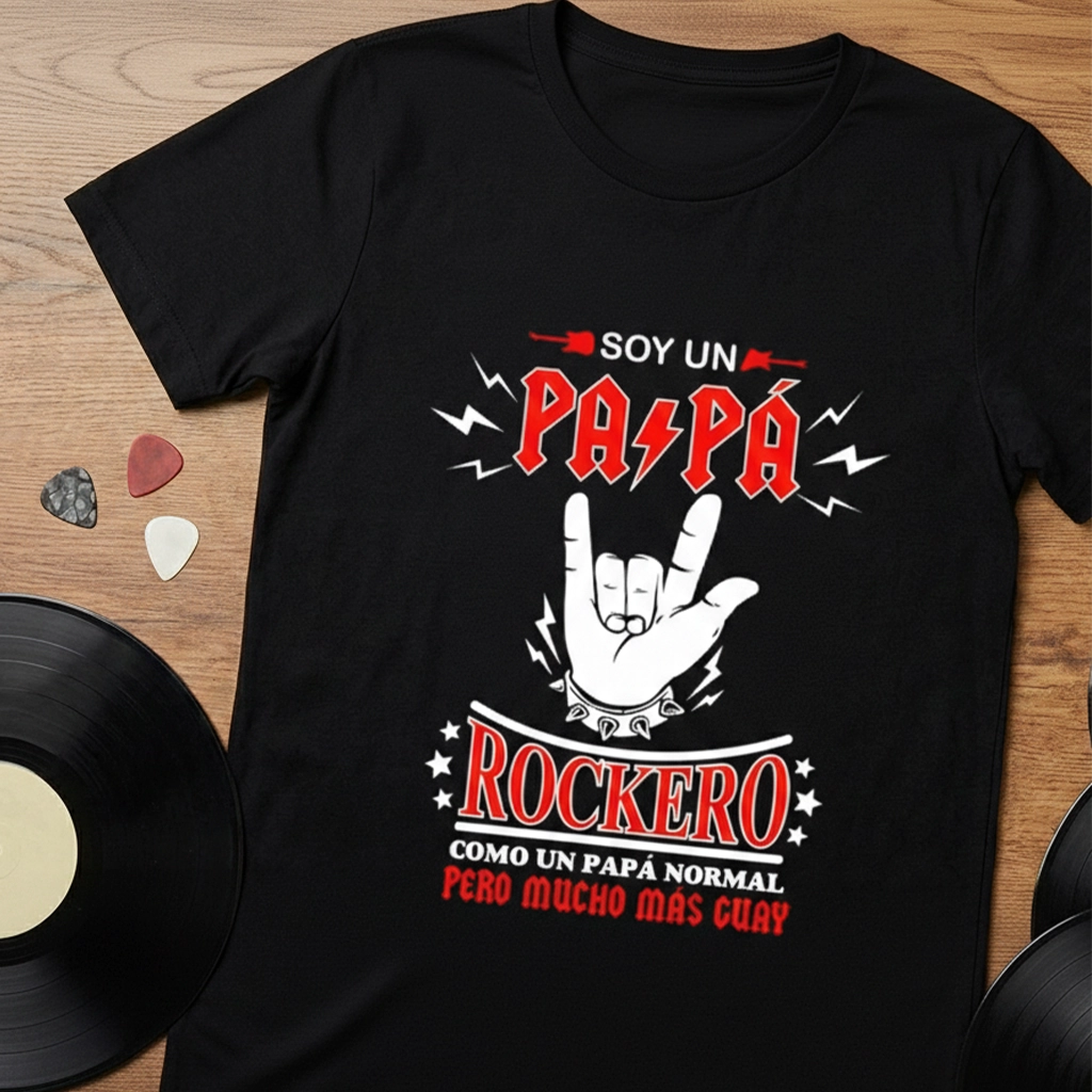 camsieta dia del padre rockero