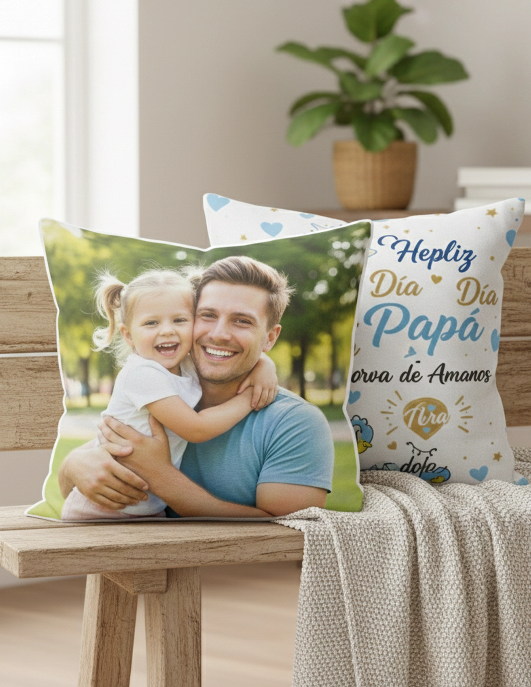 Cojín personalizado con foto a 2 caras