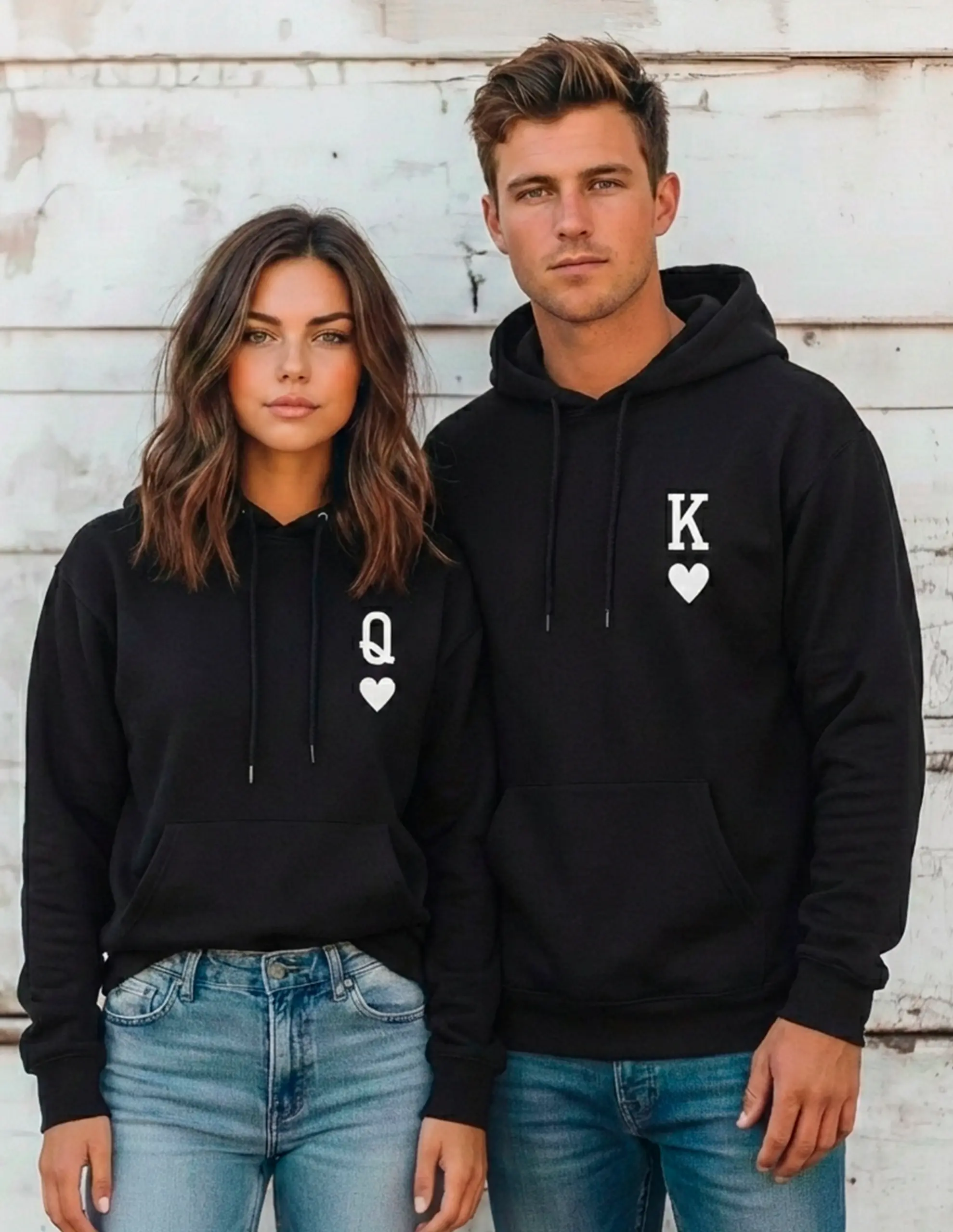 Pack 2 camisetas San Valentín King y Queen sudadera capucha