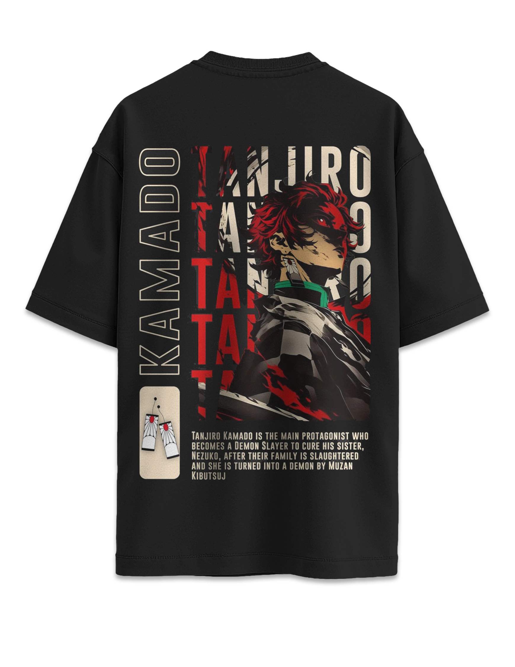 Camiseta oversize Demon Slayer Kamado