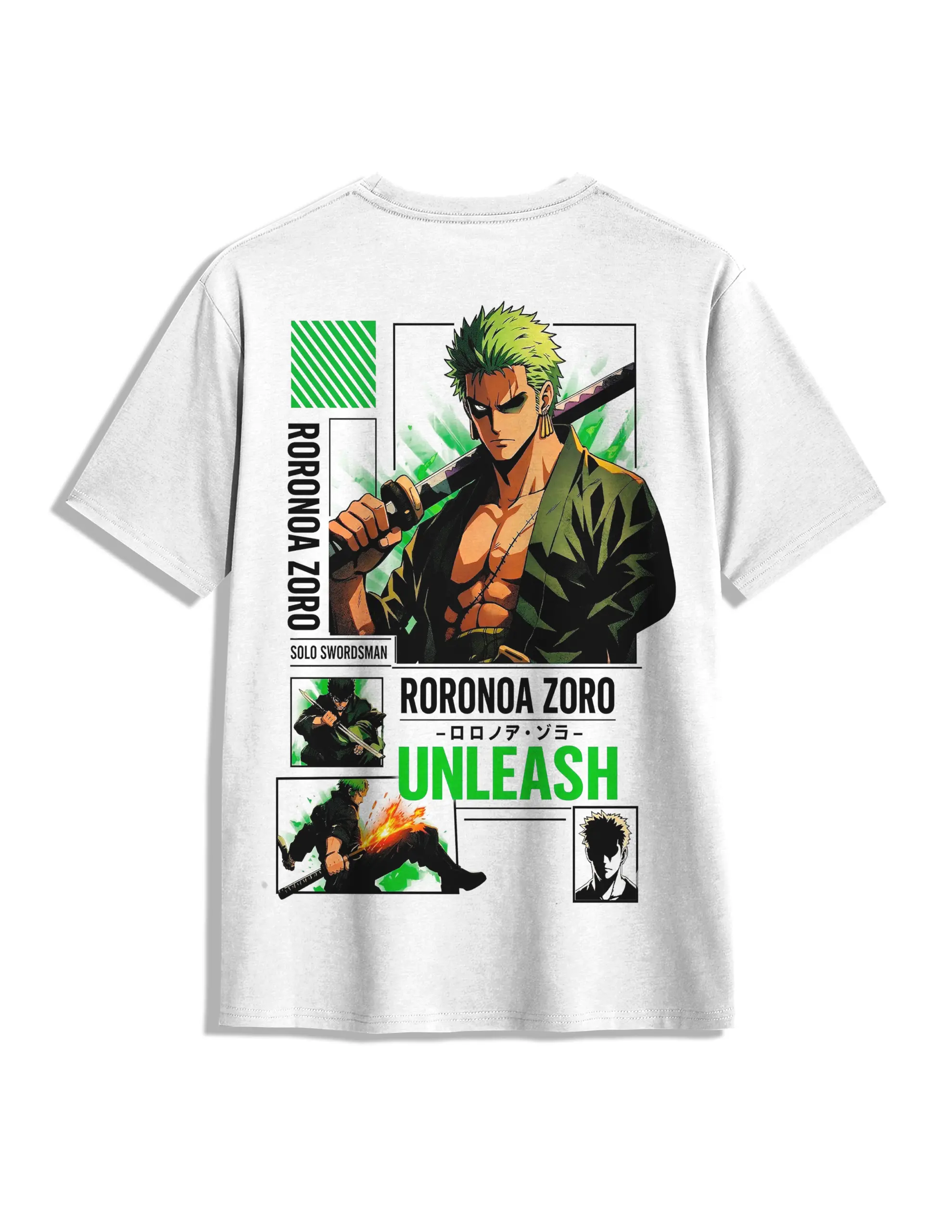 Camiseta One Piece Roronoa Zoro detras