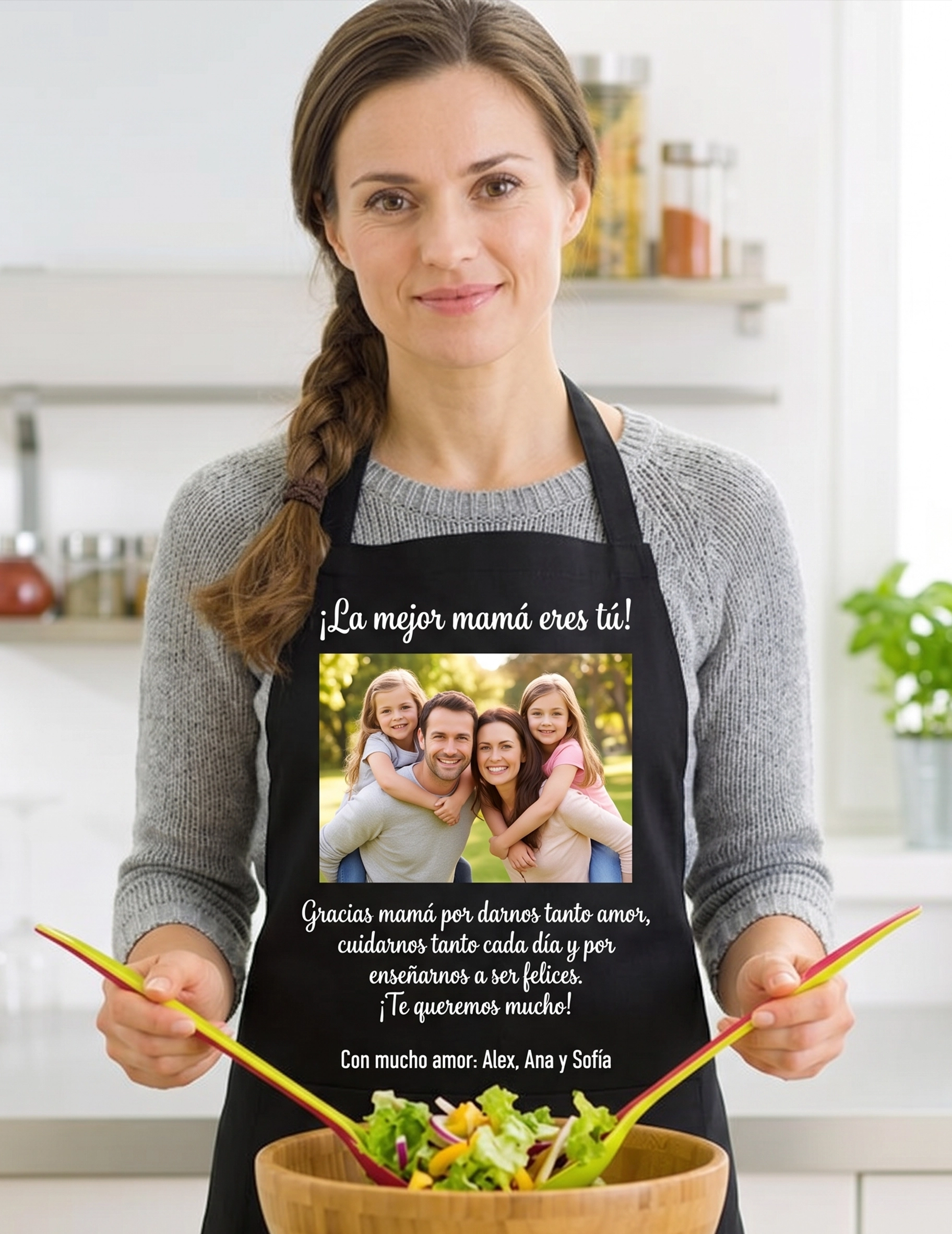 personalizar delantal con foto regalo mamá