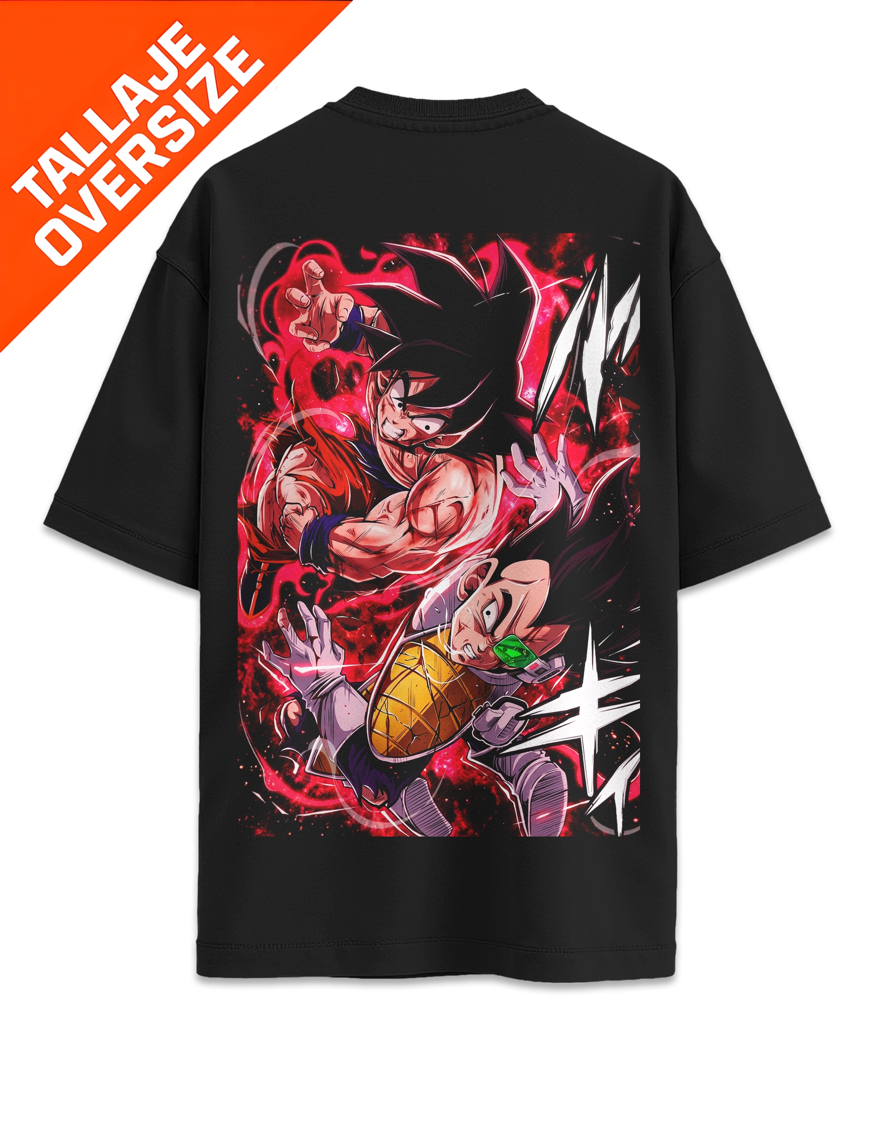 Camiseta oversize Dragon Ball combate Saiyan