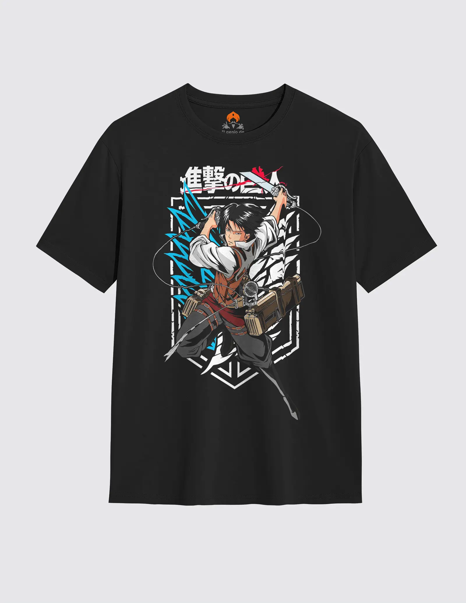 Camiseta Ataque a los Titanes Eren Yeager Póster Rojo Diseño 19