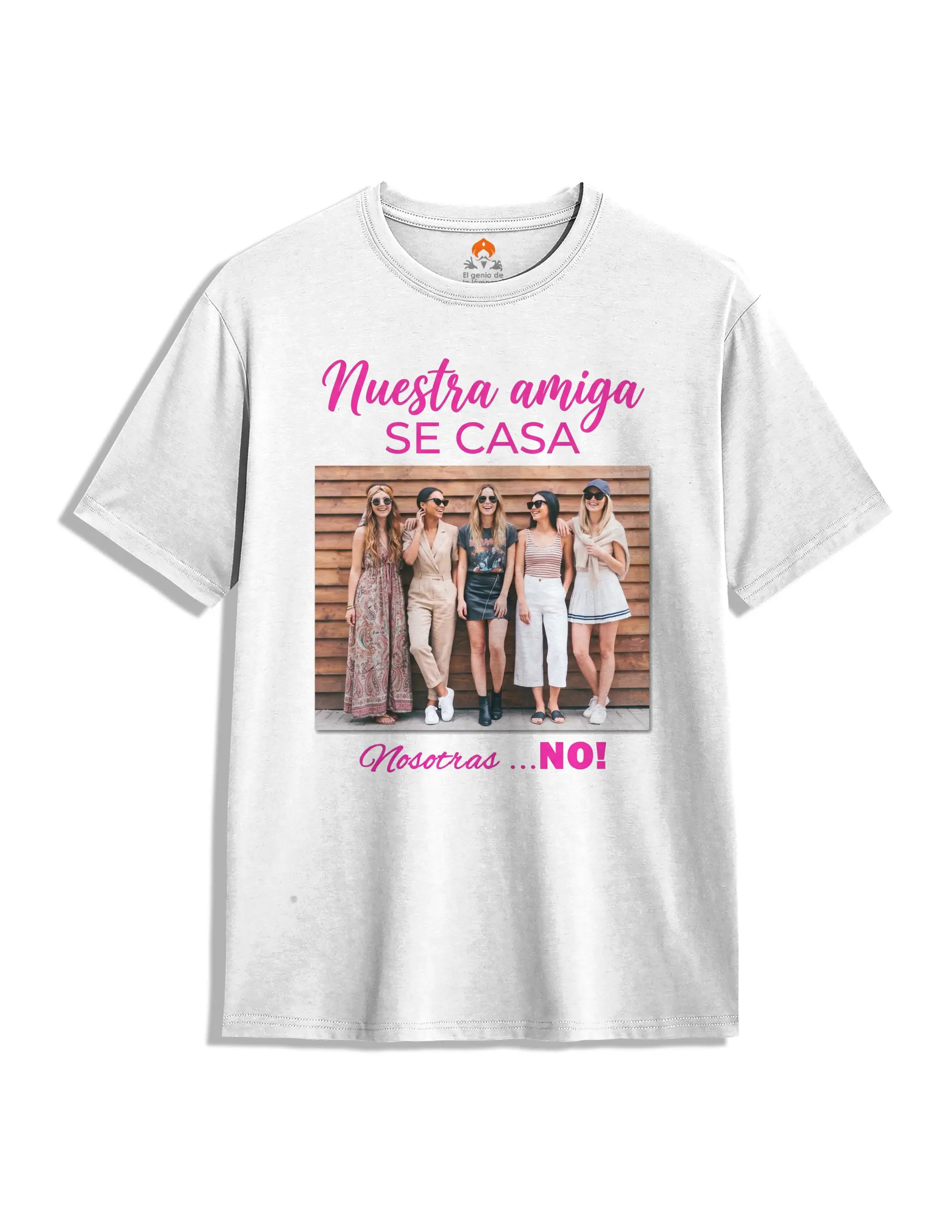 camiseta despedida de soltera nuestra amiga se casa con foto personalizada