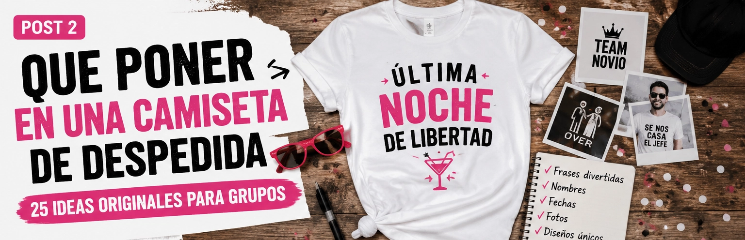 qué poner en una camiseta de despedida