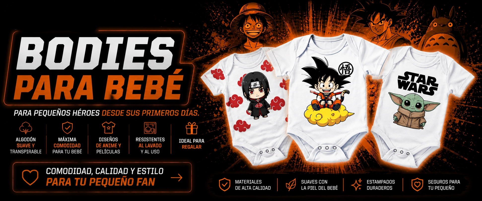 banner home bodies para bebé personalizados tienda friki el genio de la lámpara