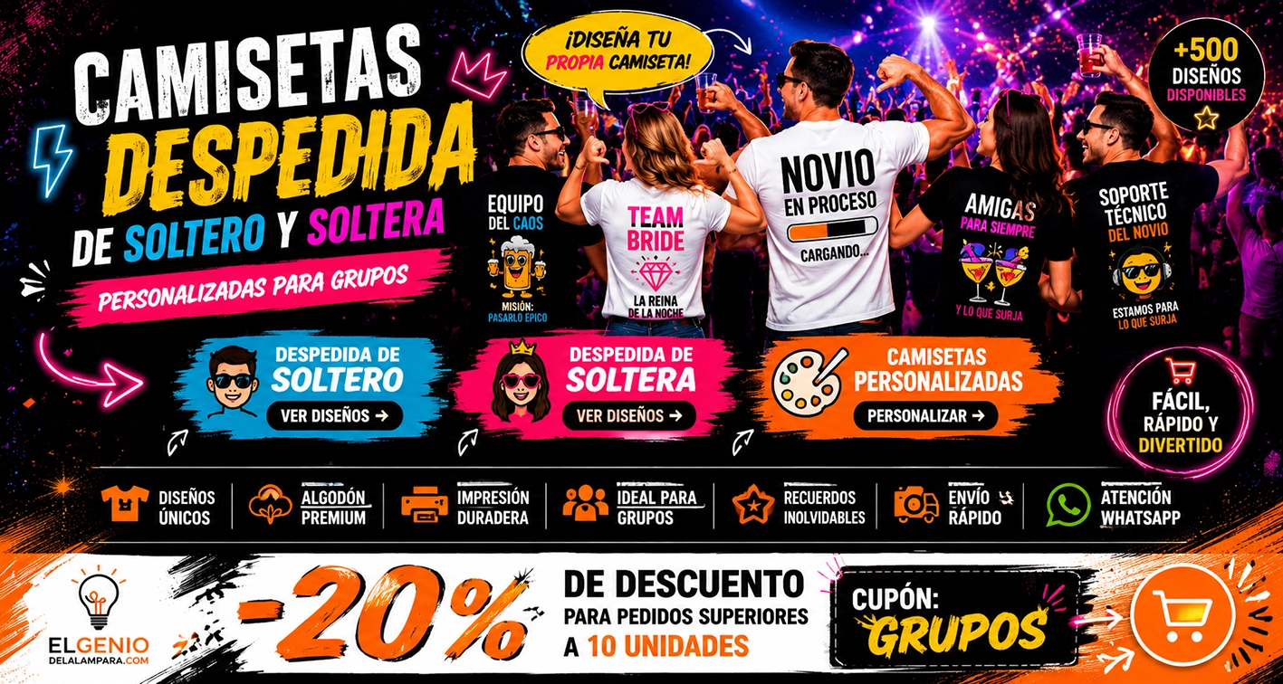 Camisetas despedida de soltero y soltera personalizadas
