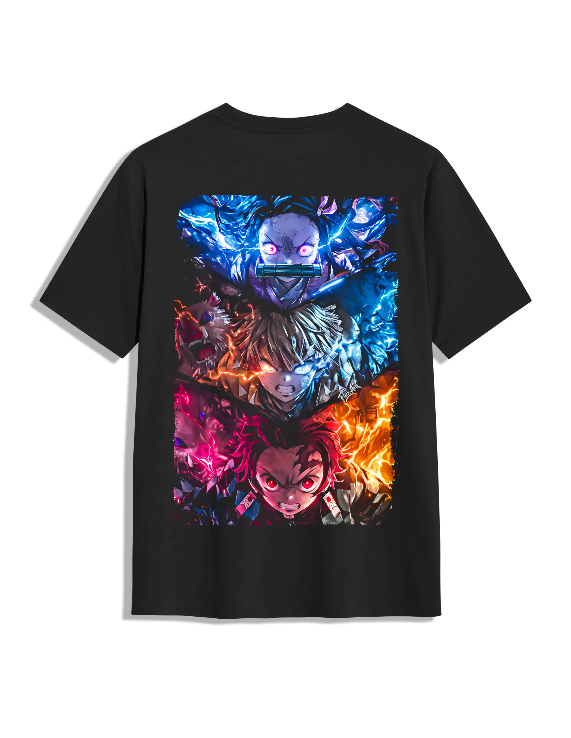 Camiseta kimetsu no yaiba amigos cazadores delante