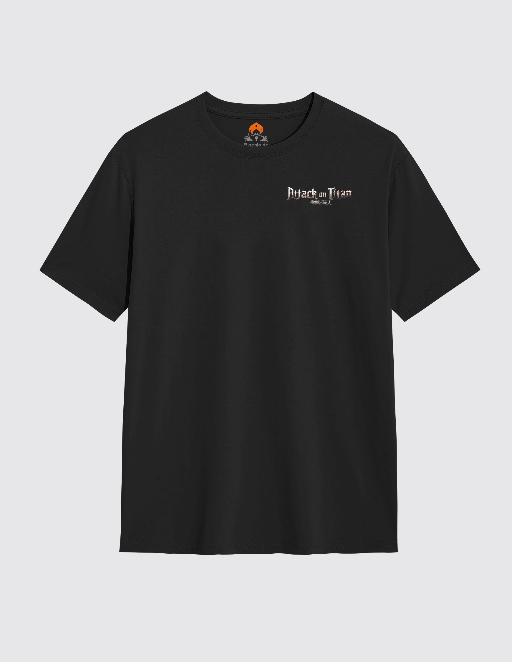 Camiseta Ataque a los Titanes Eren y Reiner logo delante