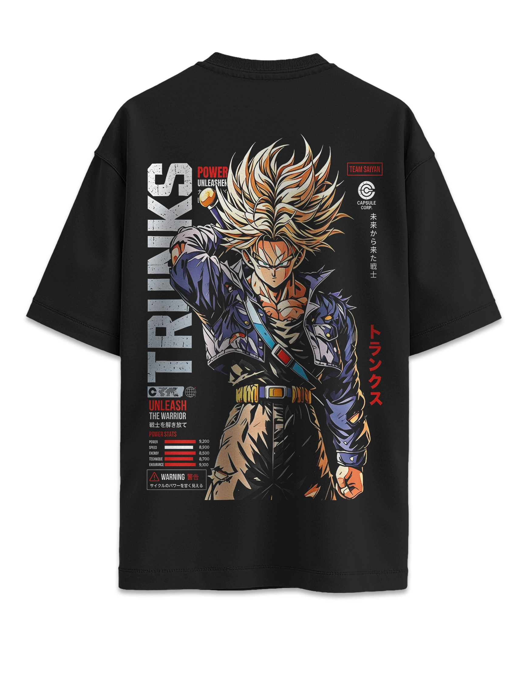 Camiseta Oversized Dragon Ball Trunks del futuro