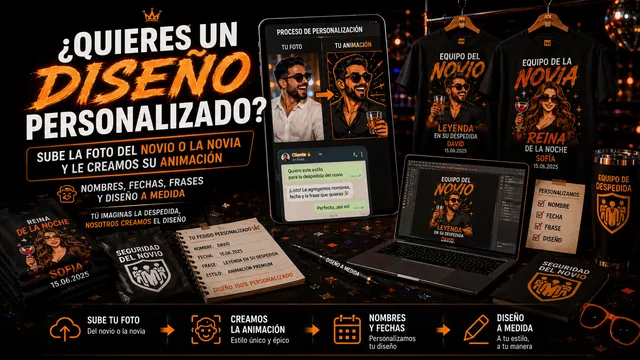 Proceso de personalización de camisetas a partir de una fotografía